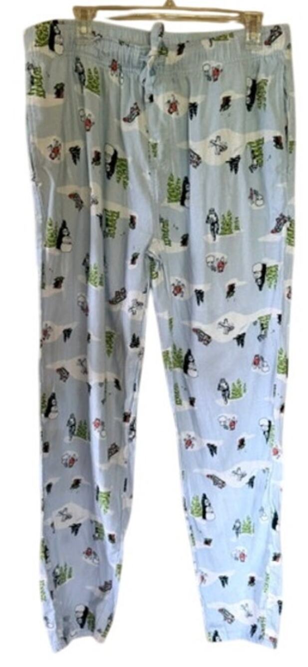 Old Navy x Star Wars Holiday Pajama Pants L Tall Blue Christmas